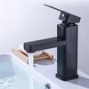 Fixture Tapware Black Bathtub Hot Cold Water Bathroom Faucet Basin Mixer Taps Basin Sink Deck Mounted Matte Black Lavatory Sink