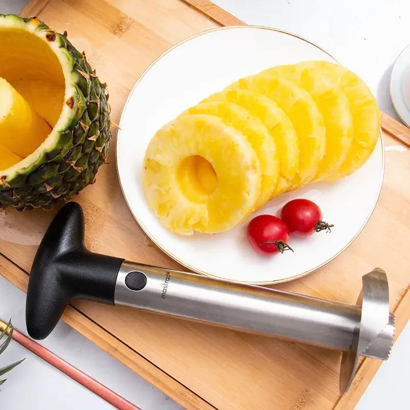 Kitchen Stainless Steel Pineapple Corer Slicer Spiral Ananas Cutter Fruit Corer Peeler Stem Remover Blades for Easy Coring Tools
