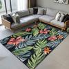 Tropical Floral Leave Print Area Rug for Home Living Room Bedroom Kitchen Soft Carpet for Kitchen Doormat Bedroom Home Office