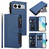 For OnePlus Nord 4 Leather Case 9 Card Slots Zipper Wallet Stand Phone Cover with Wrist Strap