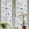 Rainbow Window Privacy Film Floral Static Sticker Glass Decals with Iridescent Effect