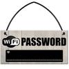 Vintage-inspired Wooden Wifi Password Hanging Sign Plaque Chalkboard for Home Hotel Look 20x10cm