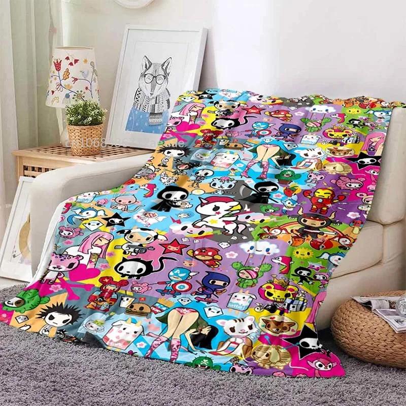 Японский стиль Tokidoki Плед Аниме Фантастический Принт Фланелевые Пледы для Кроватей Диванов Теплое Постельное Белье Мягкий Плед