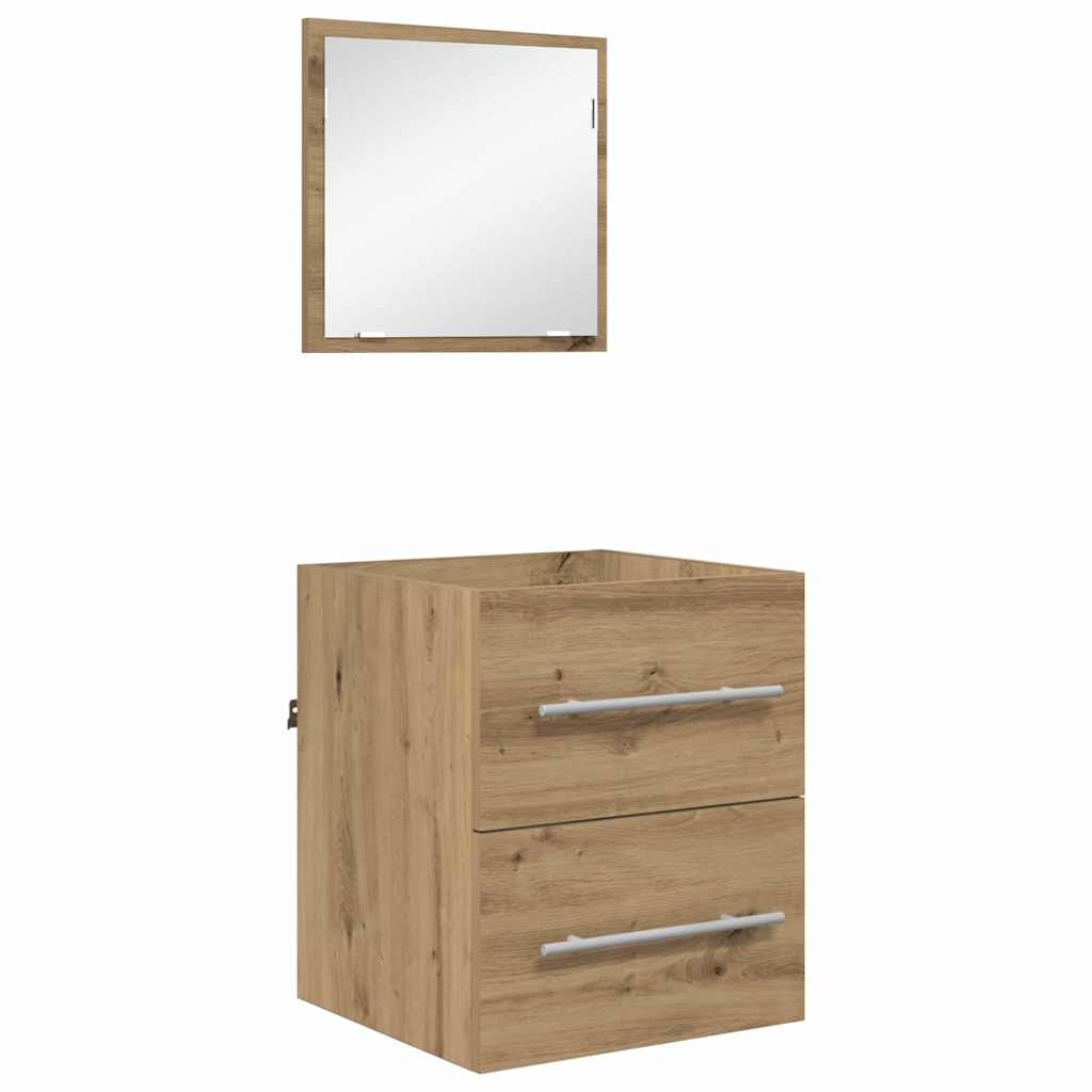 Bathroom Furniture Set with Drawers Brown 41 x 38.5 x 48 cm