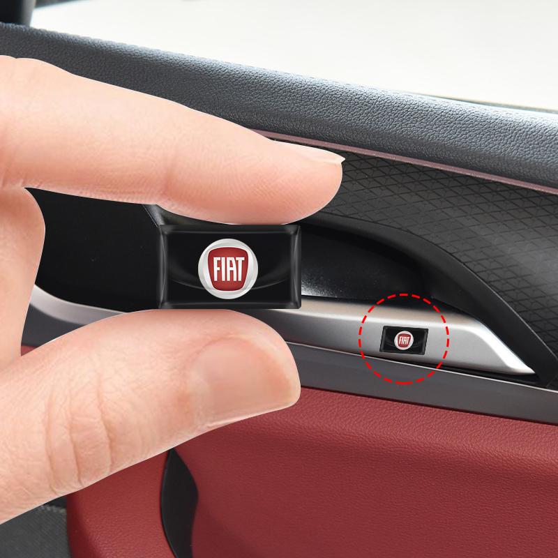 2/10 шт. Углеродное волокно Логотип Fiat Эмблема Рулевое колесо Автомобиль 3D Наклейки для Fiat Abbas 500 500L 500X 124 Aegea MobiPanda Tipo Sedici Centoventi Fiorino