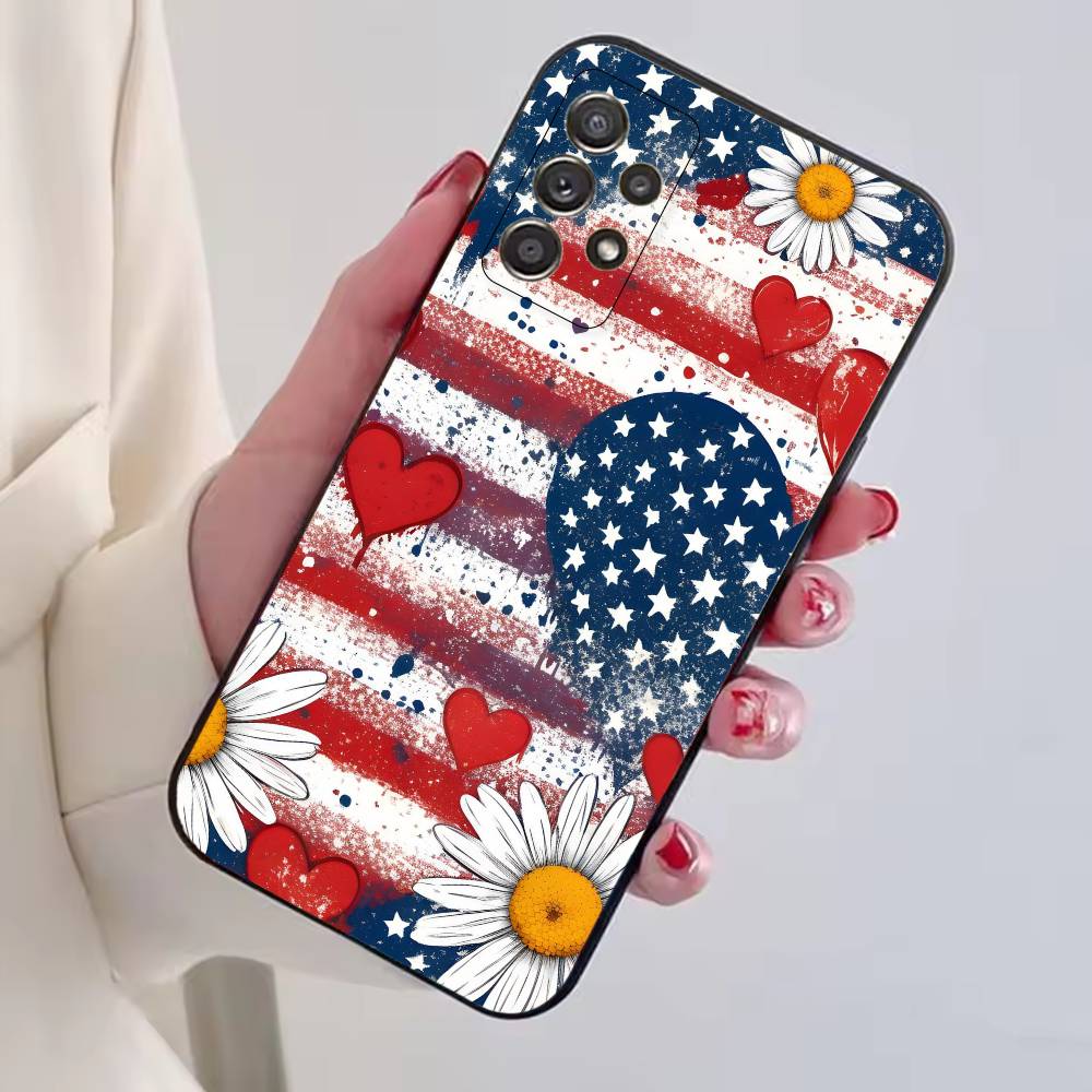 США А-Америка Флаг Чехол для Телефона для Samsung S25,S24,S21,S22,S23,S30,Ultra,S20,Plus,Fe,Lite,Note,10,Черный Чехол