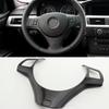 Carbon Fiber Style Car Interior Steering Wheel Decoration Cover Trim Mouldings For BMW 3 Series E90 E92 E93 2005-2012 LHD