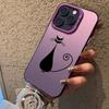 Парный черный чехол для кота для iPhone 16 Samsung A55 A35 M35 S24 Xiaomi Redmi Note 13 Pro 14C Huawei Honor 200 противоударный чехол-бампер для телефона с защитой от царапин