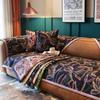Plant Floral Pattern Sofa Cover Seasonal Universal Chenille Settee Cushion Anti Slip Dustproof Printing Sofa Towel Pillowcase