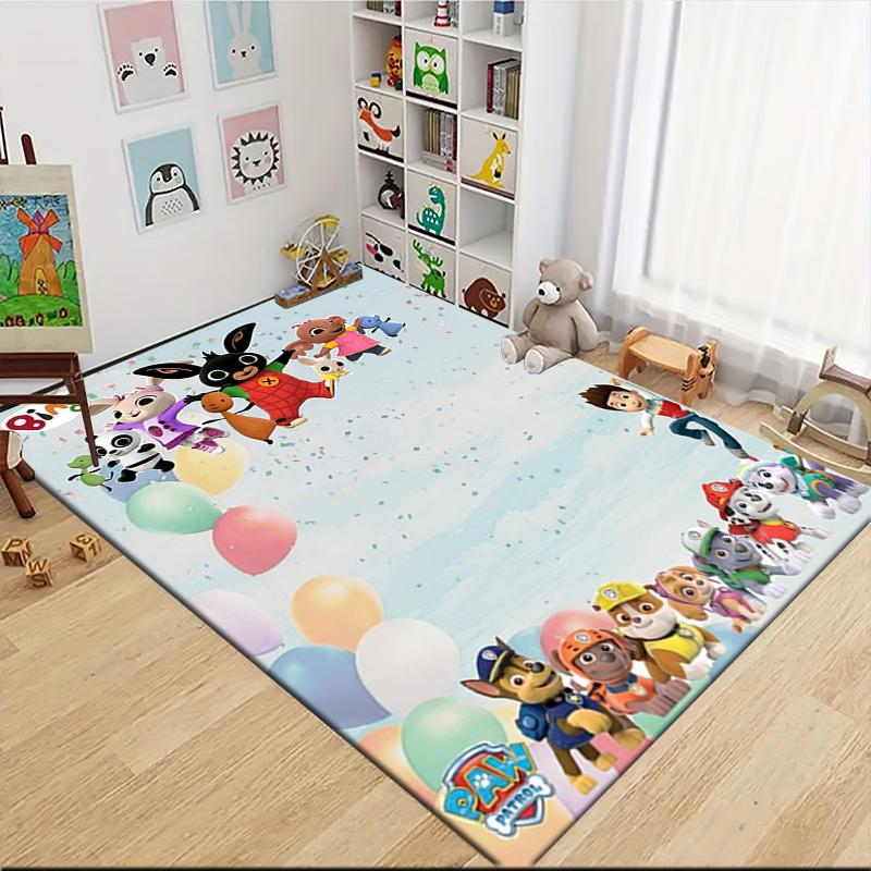 1Pc Bunny Friends Adventure Carpet Rug Customizable Soft Washable Antislip Home Living Room Sofa Mats Personalized Rug 09178