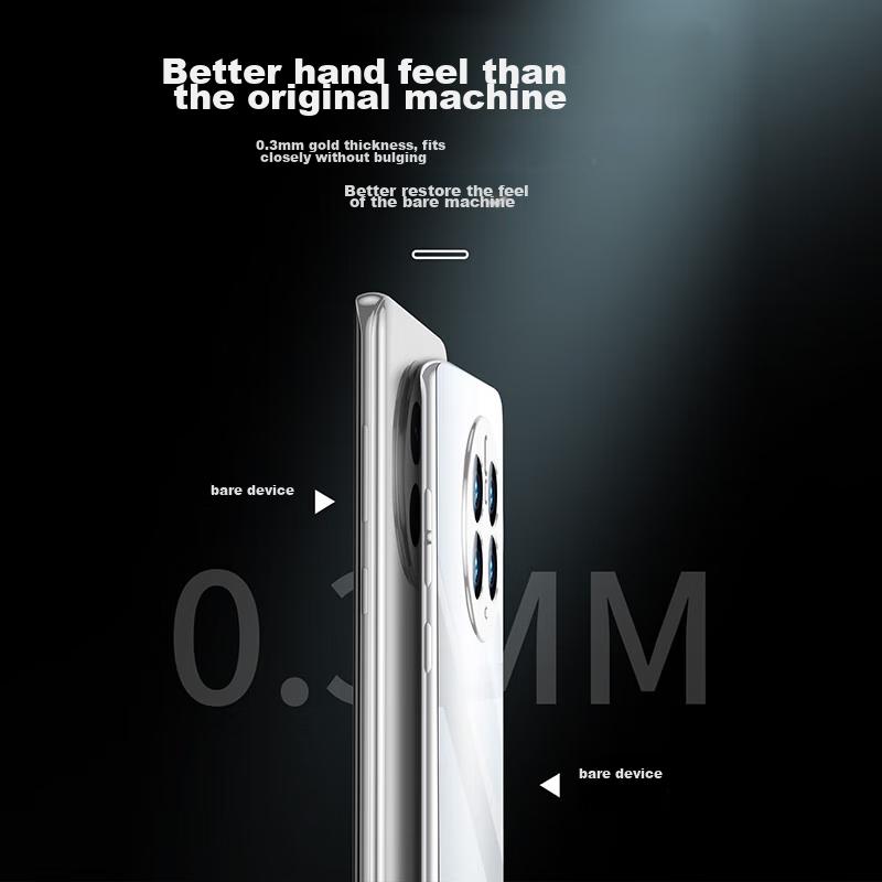 Case for Huawei Mate50 Phone, Shockproof, Anti-Fingerprint, Ultra-Thin, Full Coverage, Bare Phone Lens Protection, Fully Transparent
