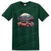 Vintage Car Mountain Landscape T Shirt Retro Auto Graphic Tee Adventure