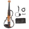 44 Electric Violin Dark Colored Wood Grain Carbon Fiber Full Size Silent Electric Violin for