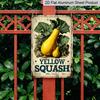 2D Flat, Vintage Yellow Squash Aluminum Sign - Retro Farmhouse Vegetable Wall Decor Farmhouse Decor, Kitchen Decor, Garden Decor, Vegetable Market