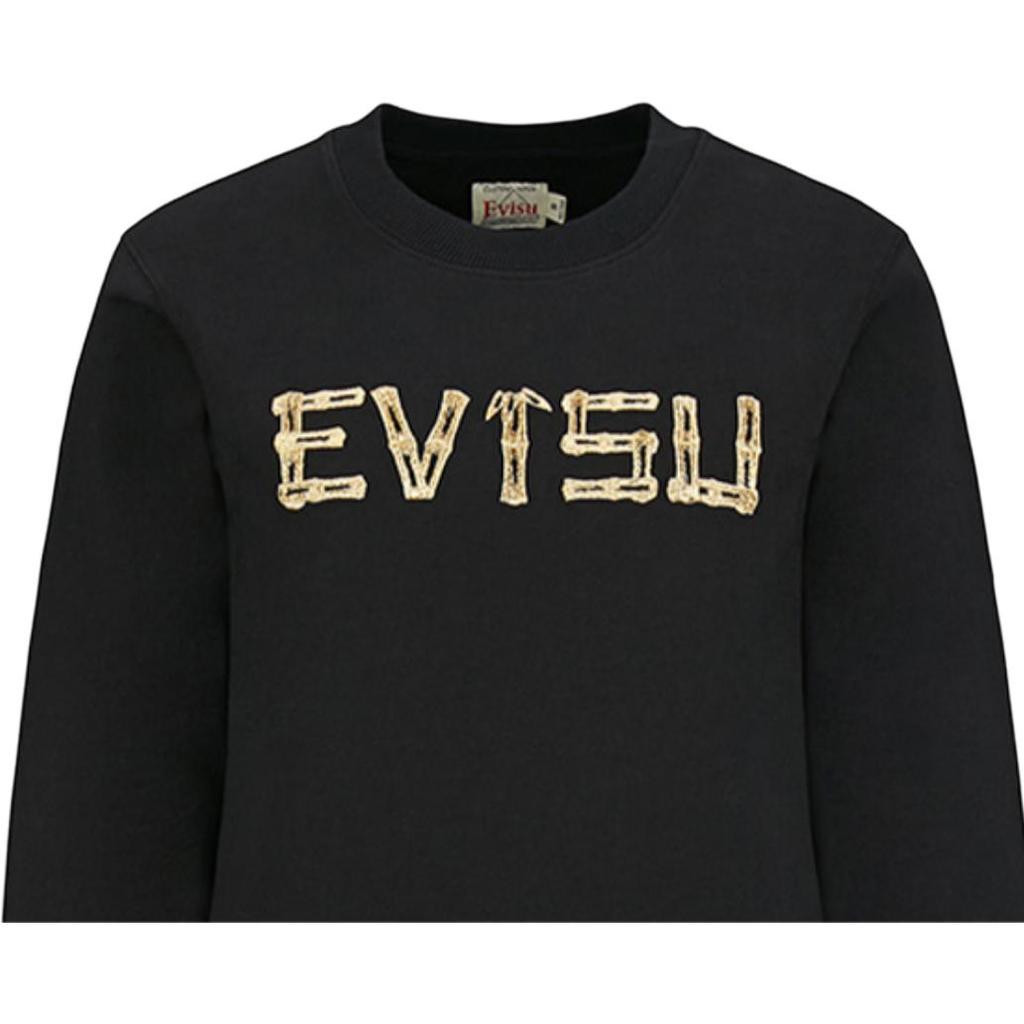Evisu Ss20 Tiger Print And Logo Embroidered Crew Neck Pullover Sweatshirt Women sweatshirt Black 2ESHTW0SW342XX