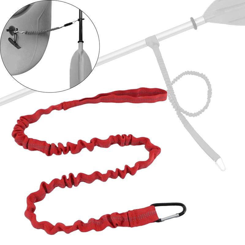 Bungee Paddle Leash Tie Rope Adjustable Kayak Accessory Marine Gear for Boat Anchor and Rod Holder