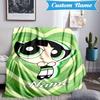 Custom Name Powerpuff Adventure Blanket Lightweight Ideal Bedding Blanket Perfect for Travel, Camping, Living Rooms, Sofas, Christmas gift