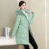 Winter Thick Fur Hooded Down Jacket Women Waistband Women's Jacket White Thick Parka