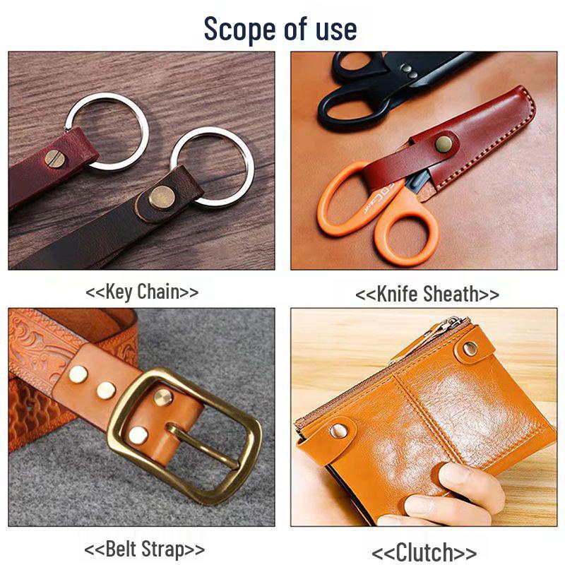 Сумка-винт из нержавеющей стали «папа-мама» с пряжкой из чистой меди и заклепками с плоской головкой, аксессуары для фиксации