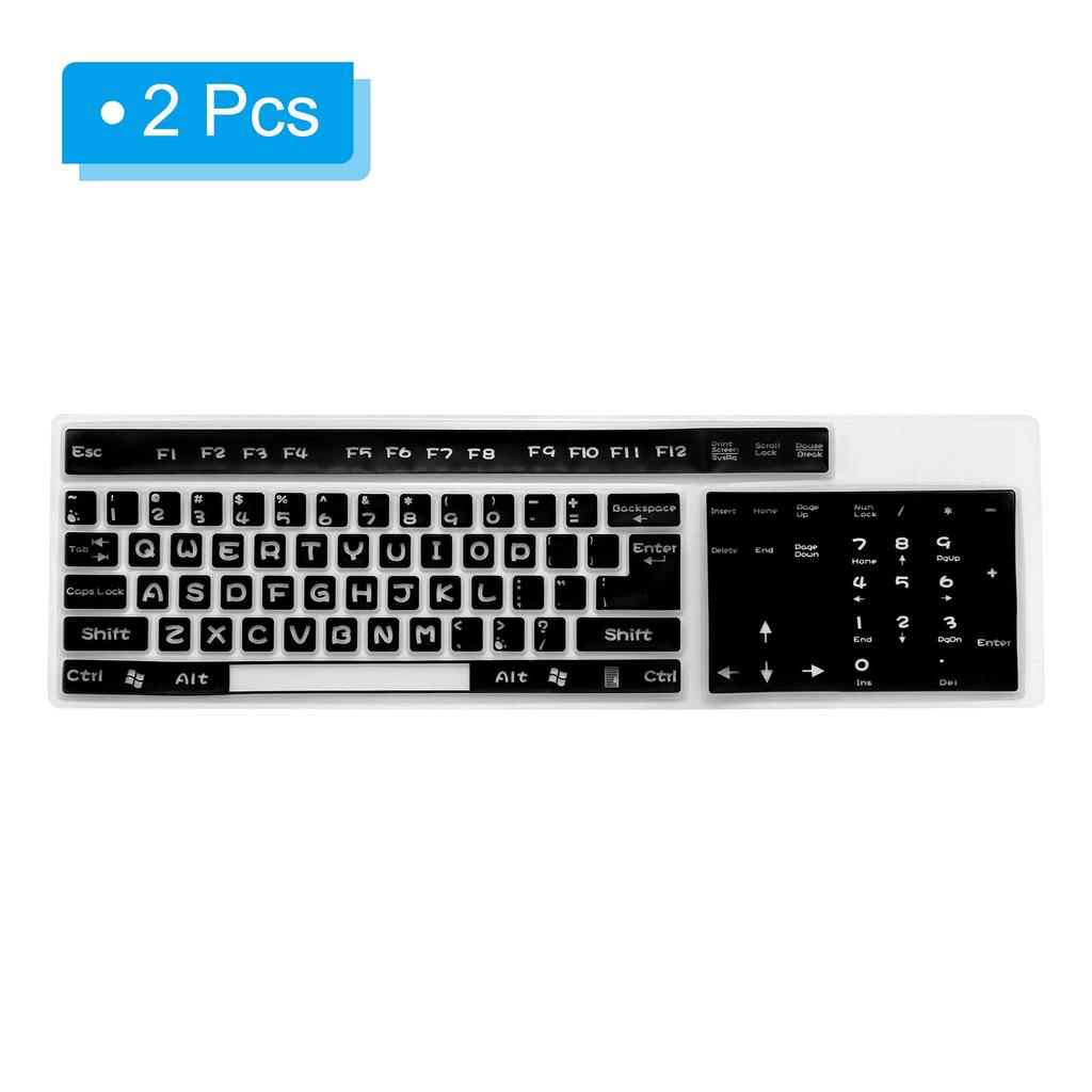 Чехол для клавиатуры PATIKIL для ПК, силиконовый чехол для настольной клавиатуры, чехол для клавиатуры стандартного размера для ПК, настольная клавиатура 440 мм x 135 мм, черная клавиатура