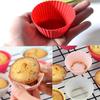 16Pcs Circular High-temperature Resistant Silicone Small Cake Cup Mold Pudding Jelly Cup Air Fryer Baking Pastry Kitchen Mold