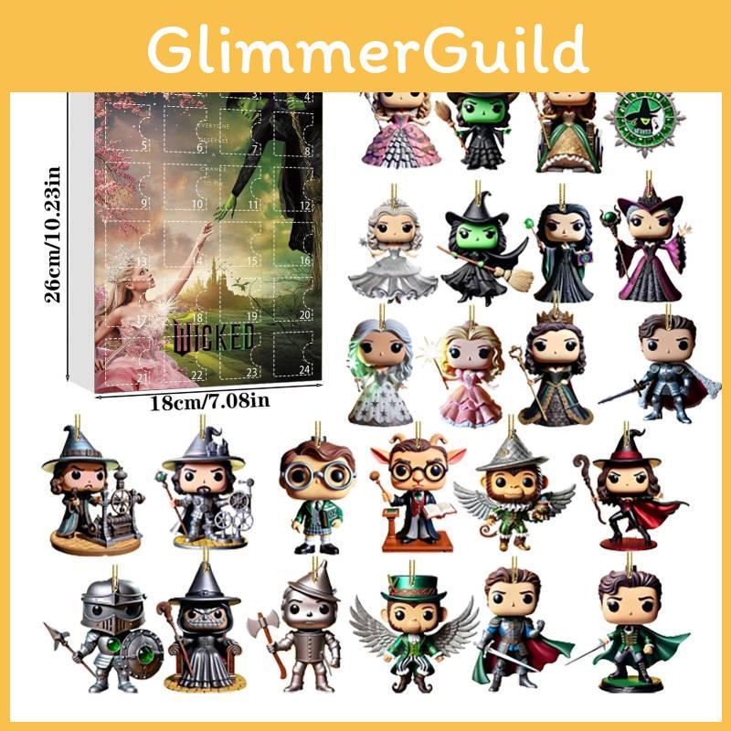 Christmas Countdown Wicked Calendar Blind Box Tree Acrylic Pendant Daily Gift