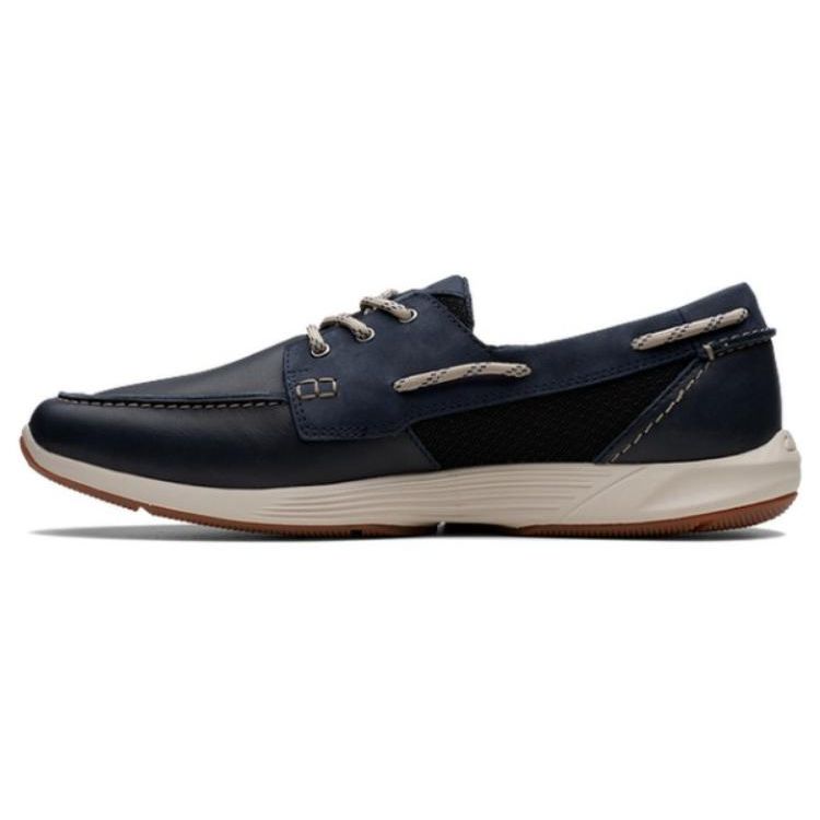 Clarks Кожаные Удобные Дышащие Повседневные Туфли Мужская обувь Темно-синий 261703337