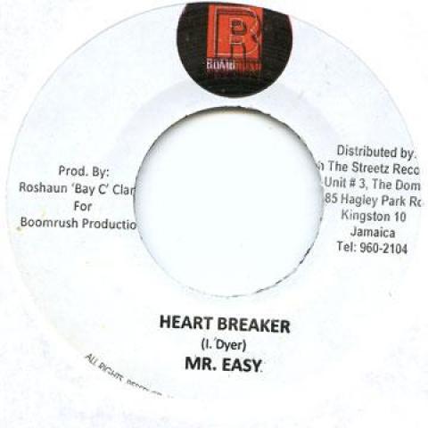 7-дюймовая пластинка MR EASY / SLEEPY HALLOWTIPS - Heart Breaker / Realest Winer Bomb Rush 2008 Ямайка Регги, Ска и Даб