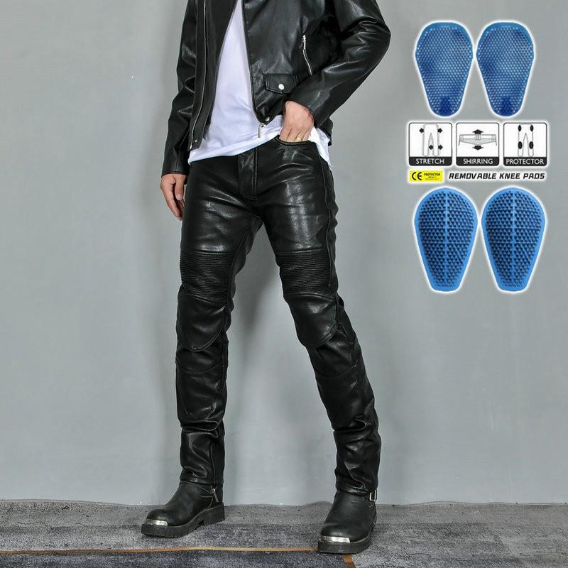 Mens Winter Motorcycle Riding Pants With Windproof Waterproof Coating Silicone Knee Pads Retro Style Protective Gear