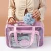 Wet and Dry Separation Toiletry Storage Pouch Large Capacity Clear Toiletry Case  Women