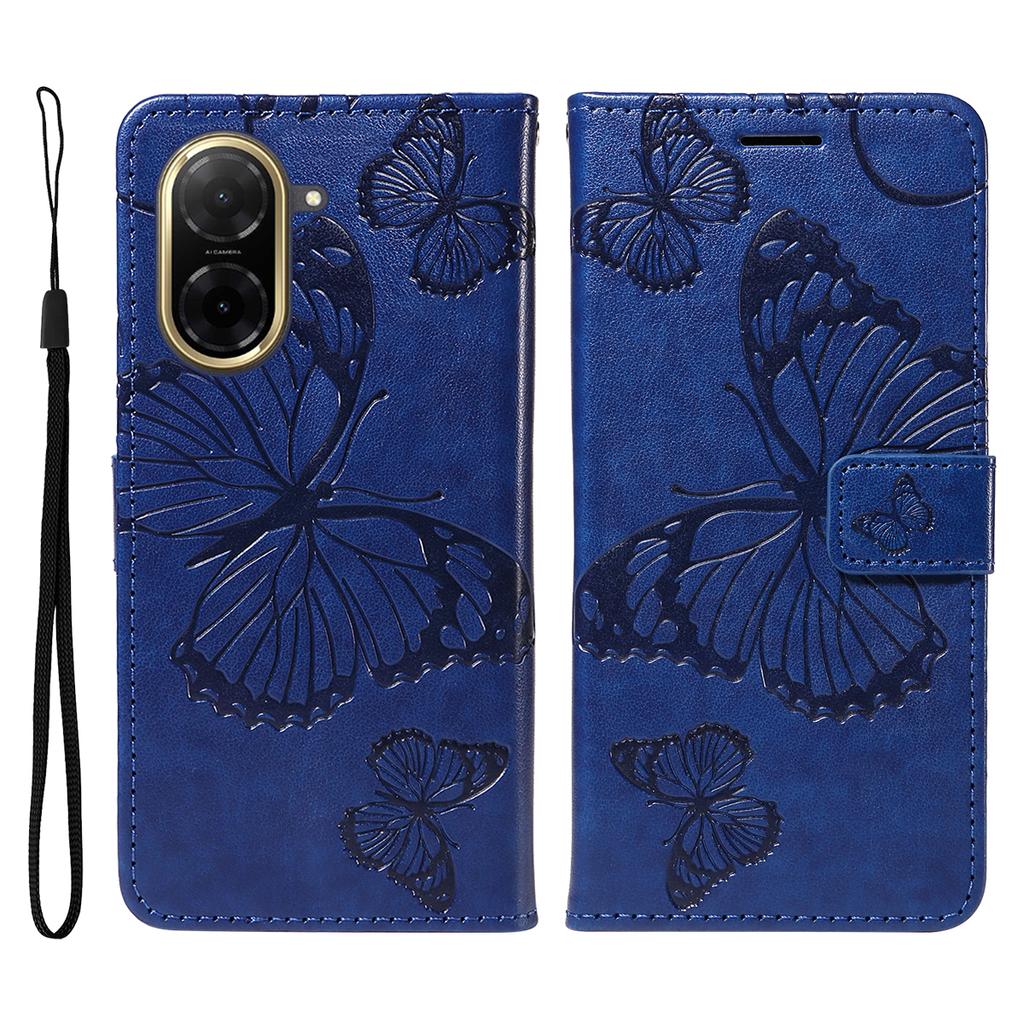 Для Xiaomi Redmi A5 NFC (173,45*79,35*8,45 мм) Чехол-кошелек Кожаный чехол для телефона с цветочным тиснением и бабочками Подставка