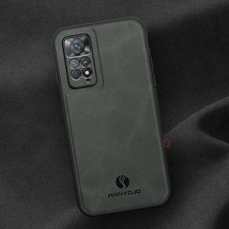 Чехол из овчины для Xiaomi Redmi Note 11 Pro 5g 11pro 11s 4g Роскошный мужской деловой винтажный магнитный чехол на заднюю панель Note11 S