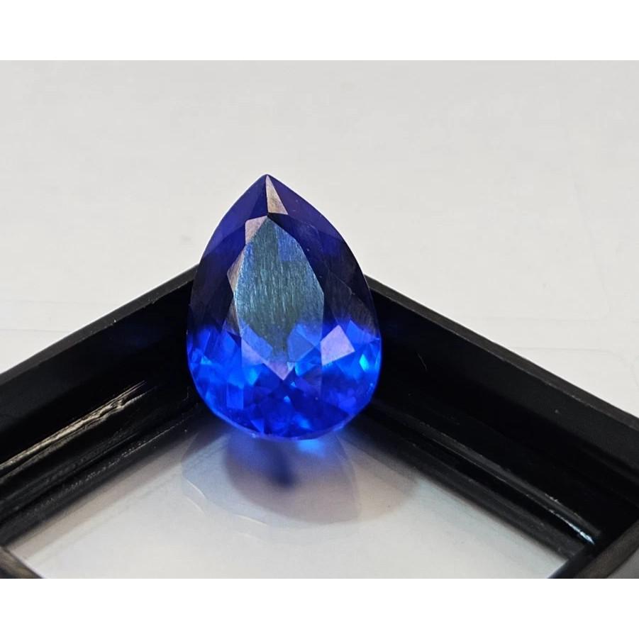 9-10 Ct Blue Sapphire Pear Cut Stunning Certified Loose Gemstone
