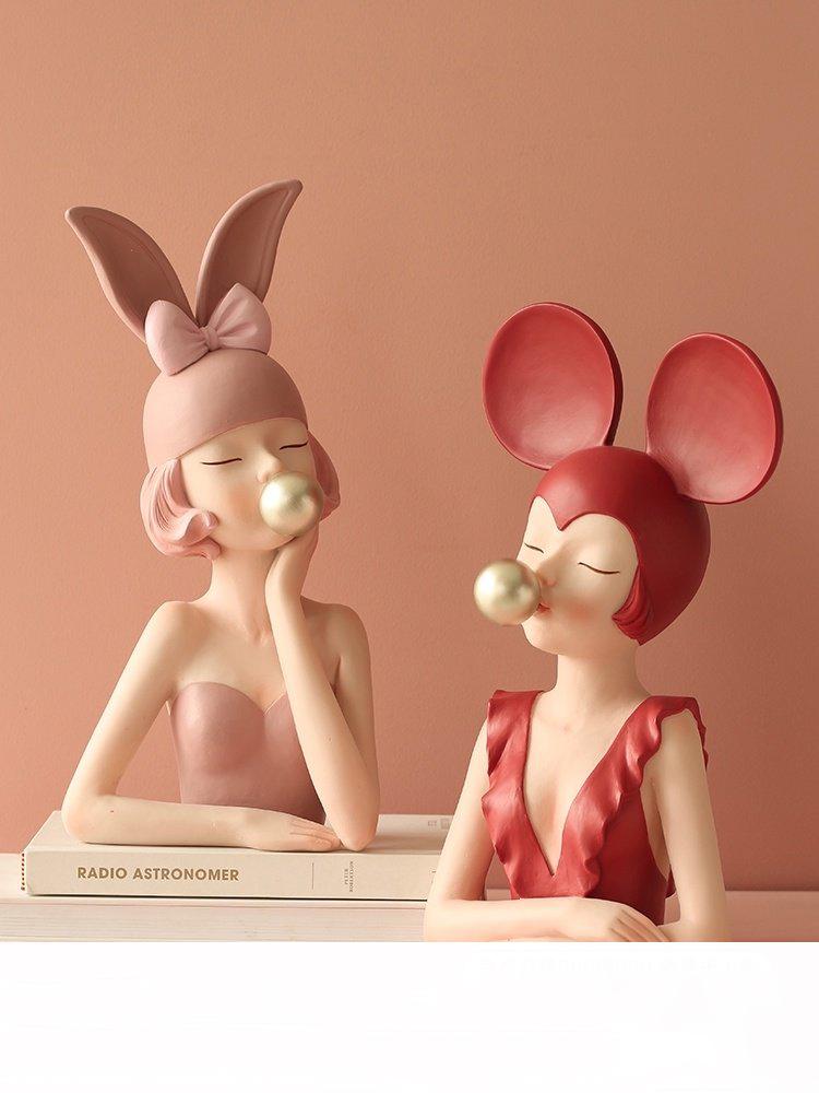 Simple Sexy Modern Girl Resin Statues Wedding Gifts Home Livingroom Desktop Ornaments Decoration Bookcase Table Sculpture Crafts