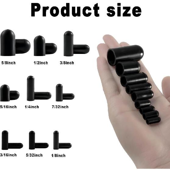 108PCS Vacuum Caps Assortment, Vacuum Plugs Hose End Cap, Rubber Vacuum Cap Kit For Carburetor, Manifold, Automotive, 3/16'' 5/16'' 7/32'' 1/4''