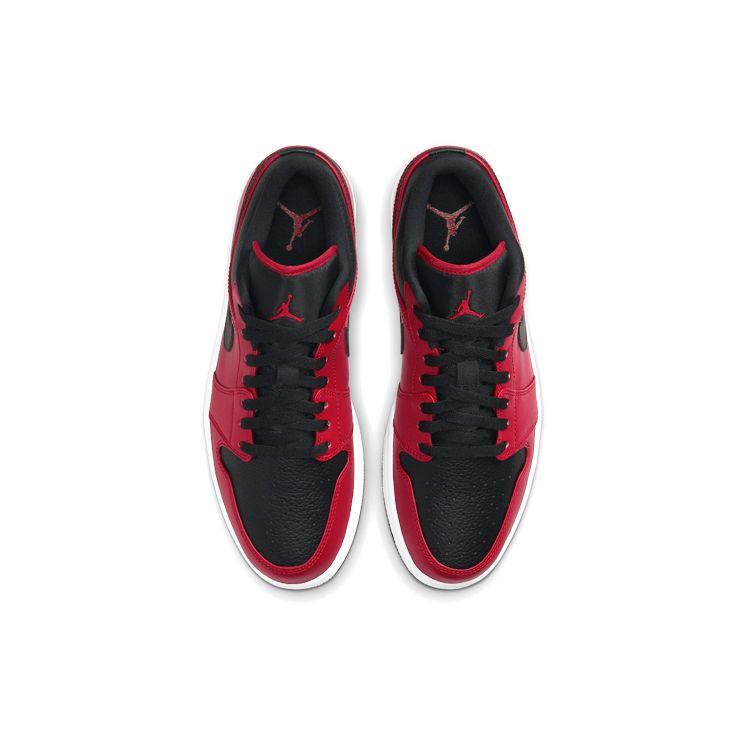 Мужские кроссовки Air Jordan 1 Low Reverse Bred Gym-Red Black White 553558-605