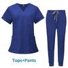 Multicolor Unisex Short Sleeved Pharmacy Nurse Uniform Hospital Doctor Workwear Oral Dental Surgery Uniforms Medical Scrubs Sets