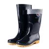 Men High Top Rain Boots Waterproof PVC Rubber Work Boots Non Slip Long Drum Protective Footwear for Outdoor Labor