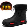 Мужские водонепроницаемые модные водные ботинки, утепленные бархатом, дождевые сапоги, водные ботинки