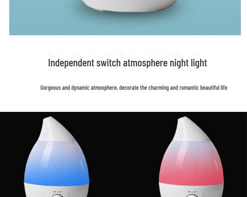 Бесшумный настольный увлажнитель воздуха объемом 3 л с функцией ароматерапии для спальни и офиса