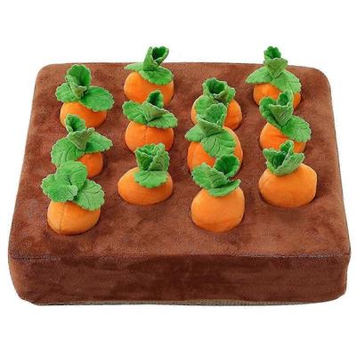 Интерактивные игрушки для собак, Морковный нюхательный коврик для собак, Плюшевые игрушки-пазлы 2 в 1, Игры для кормления носом для снятия стресса у питомца