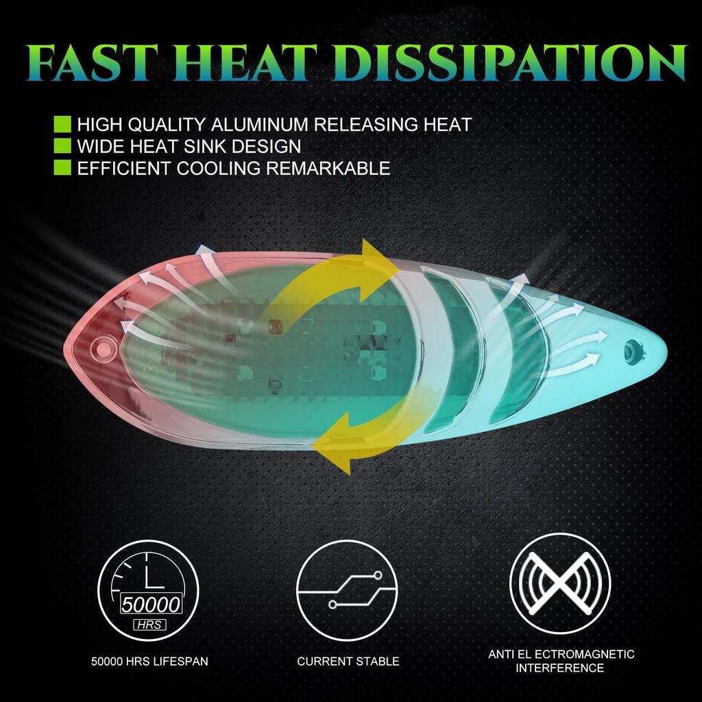 Светодиодный габаритный фонарь 12 В 24 В, универсальный боковой габаритный фонарь, передний задний габаритный фонарь для прицепа, зеленый кемпер,