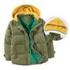 Down Padded Outerwear for Cold Sizes Kids' Jacket, Coat, Boys, Winter, Hooded, Weather, 110-150cm (Size 130, Green)