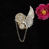 Vintage Steampunk Brooch Retro Punk Gears And Wing Brooch Pin Lapel Pin Dress Shirt Corsage for Women Men Outfit Accessory