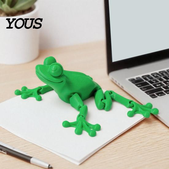 Креативное 3D-печатное животное, лягушка, украшение, фигурка с подвижными суставами, игрушка-симулятор для снятия стресса, настольное украшение, для кухни