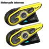 Motorcycle Bluetooth Intercom Moto Helmet Headsets Support 2 Pilots BT Wireless Intercom Moto Interphone with FM Radio + Music Sharing