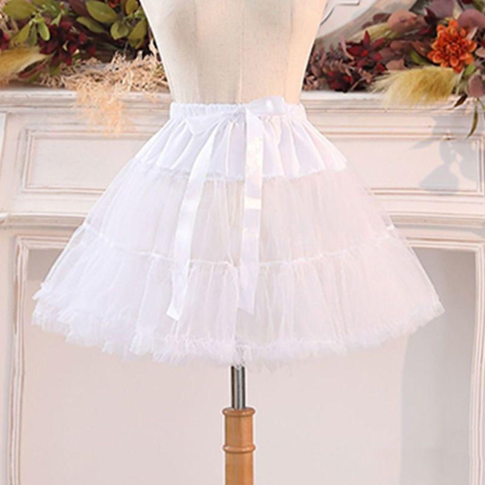 Mesh Short Dress Jupon Fille Multilayer Cosplay Crinoline Underskirt Petticoats for Wedding Girls