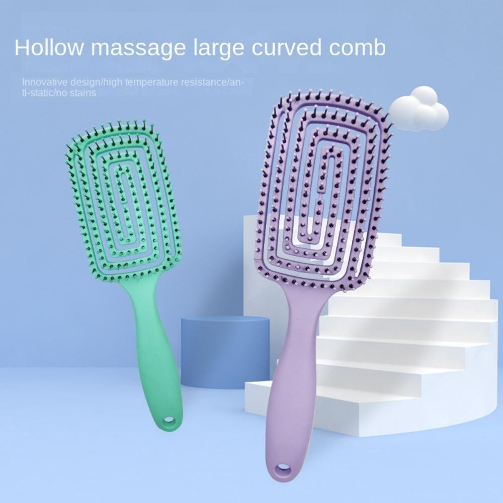 Пластиковая расческа с анти-клитом, розовая/зеленая/фиолетовая/черная расческа для волос, массажная расческа для кожи головы, женская
