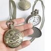 Антикварные Ретро Бронзовые Карманные Часы-Кулон 12 Животных Кварцевые Круглый Корпус на Цепочке Не Водонепроницаемые Праздничный Подарок