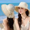 New Hat Women's Grass Top Rough Edge Bucket Hat Advanced Sense Sunshade Sun Hat Summer Travel